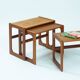 Danish teak mid century modern nesting tables Salin, Nyborg, Denmark 1960s