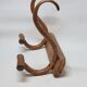 Double Bistro Coat Rack Curved Wooden Hanger Early 20th Century