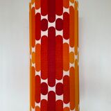 Camaieu table lamp - orange opaline and vintage fabric
