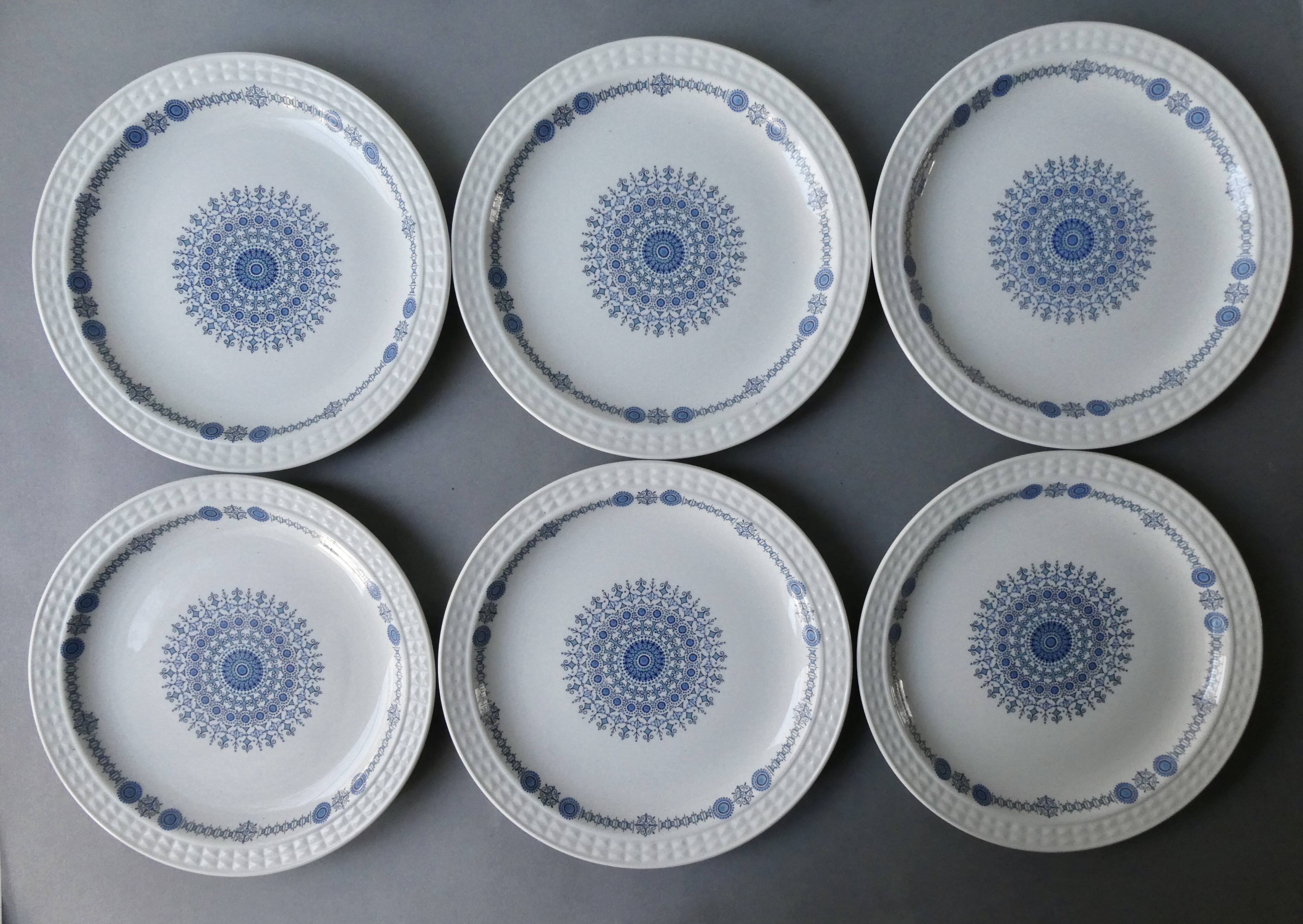 6 dessert or starter plates, Pontesa, Castilian Collection Granada