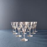 10 verres anciens a vin blanc