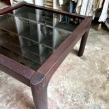 Teak and smoked glass coffee table published by Ekornes, Denmark