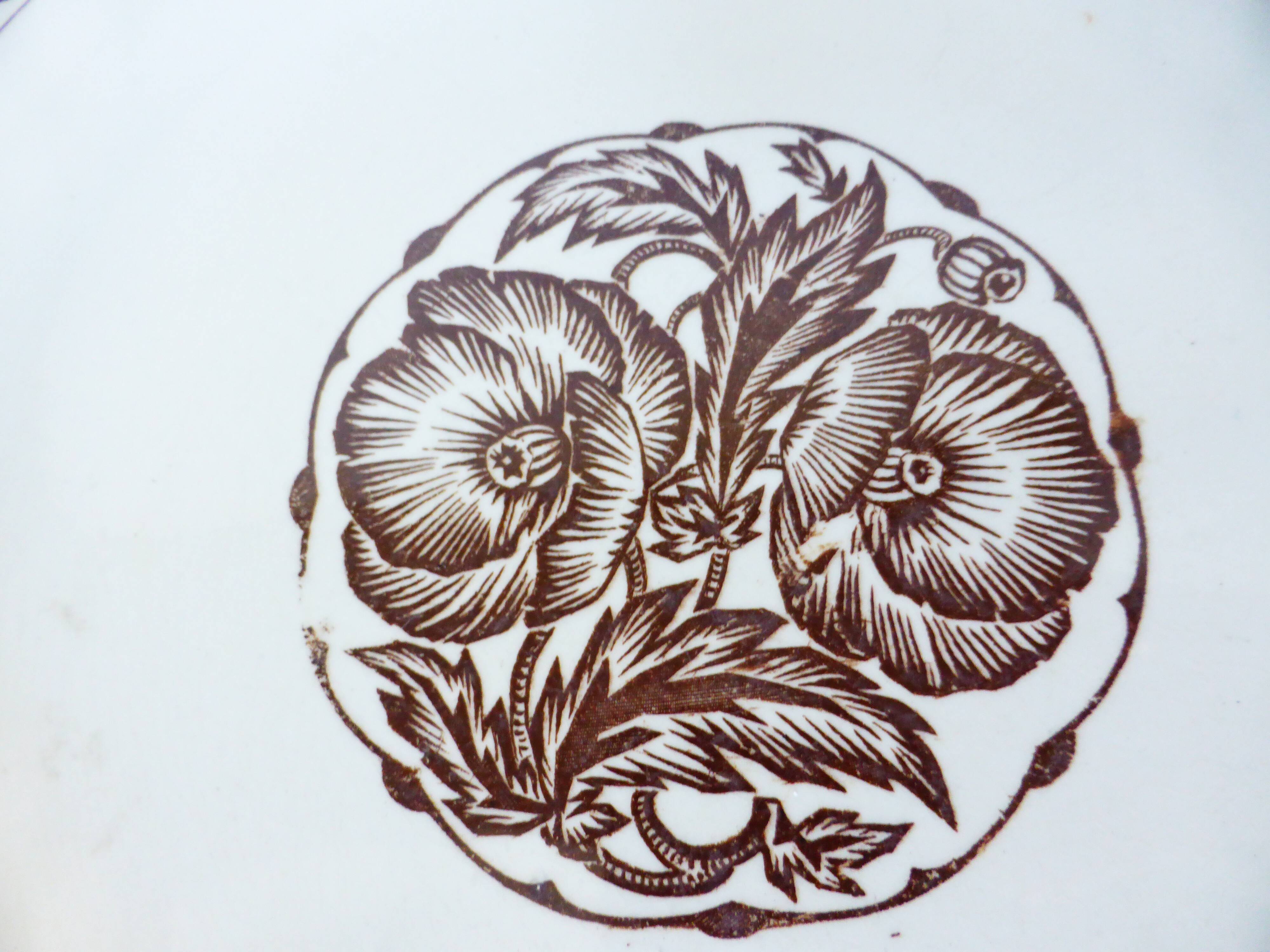 3 Sarreguemines flat plates, Argonne pattern 210734