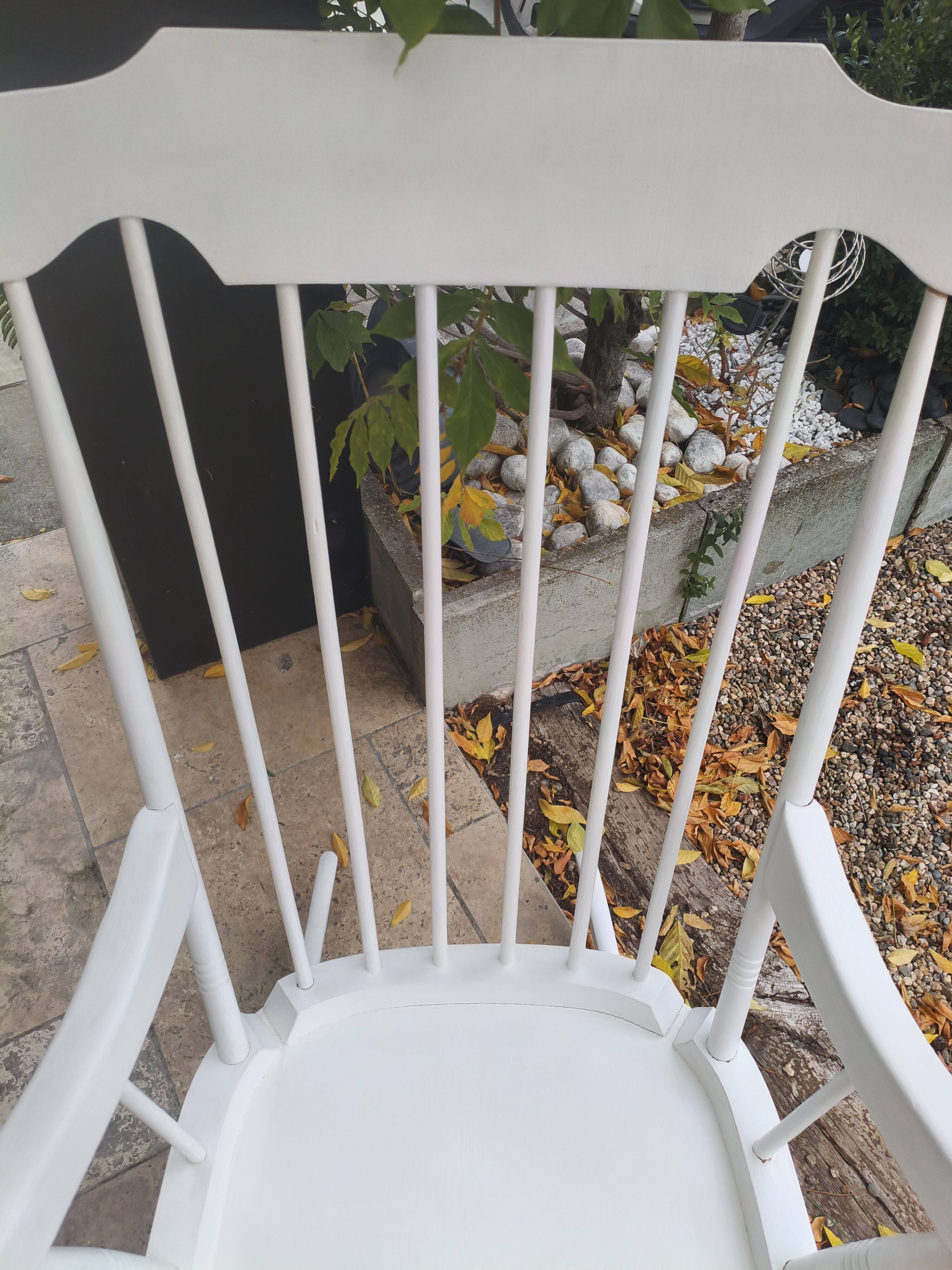 White rocking chair