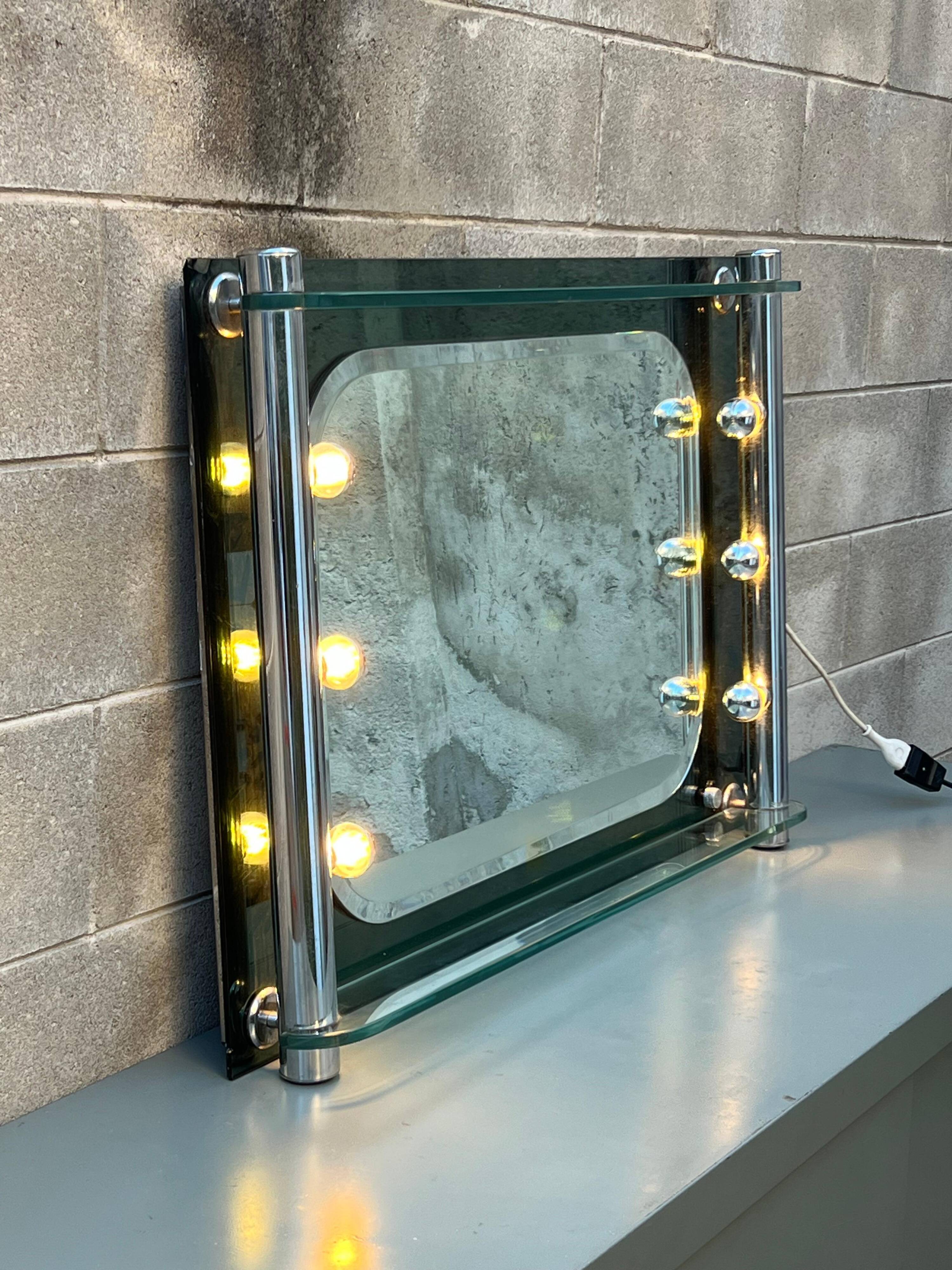 Vintage Italian Vanity Mirror with Lights, makeup art stylish fashion mirror
