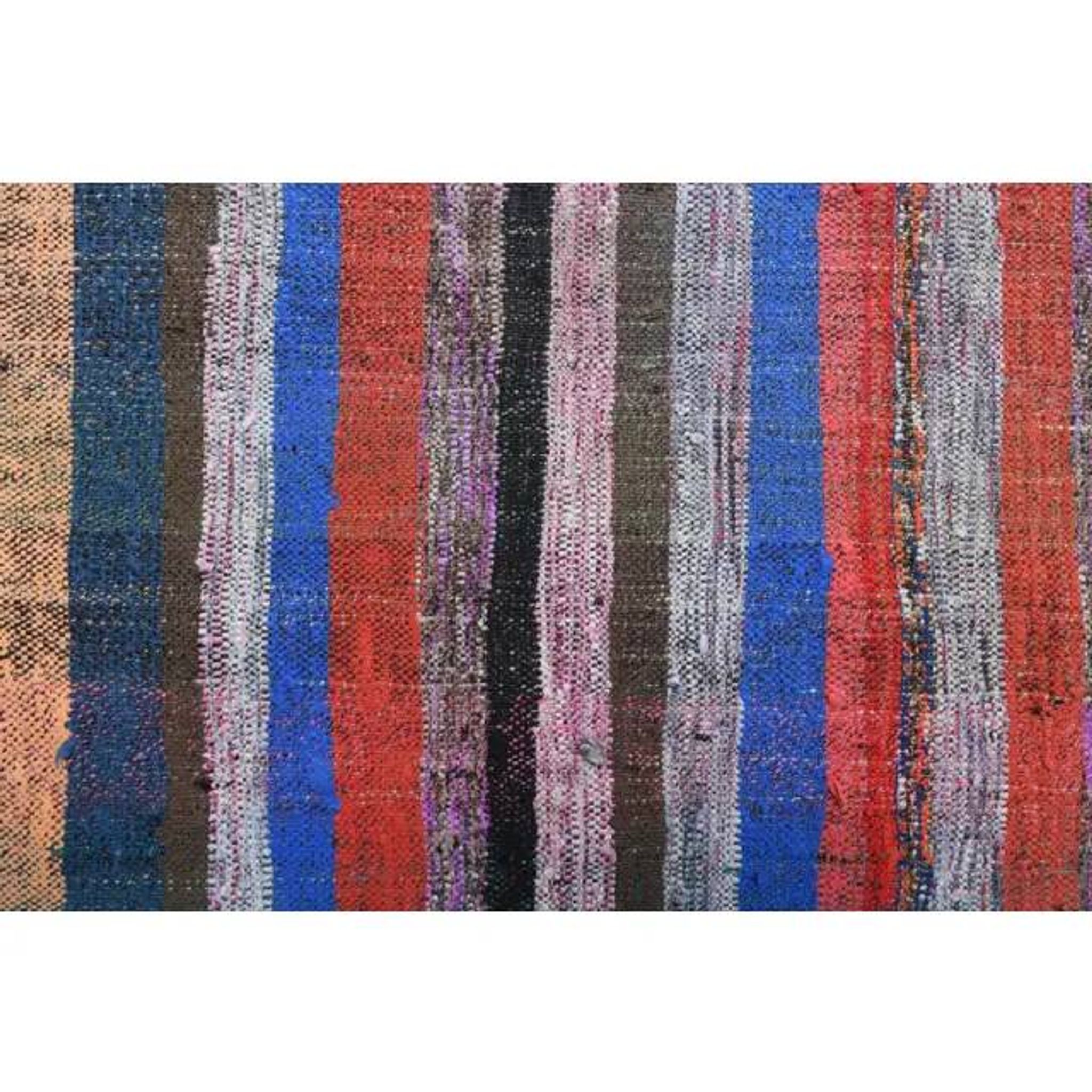 Vintage Turkish Hand-Knotted Wool Cotton Red Kilim Runner Rug 100x335