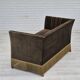 1970s, Danish 2 seater sofa, original condition, green velour, beech wood legs.