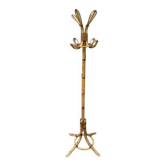 Italian Bamboo & Rattan Coat Stand — Vintage, 1970s