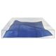 Square Clear Coffee Table by L.A. Studio with Blue Murano Glass, Italian Made