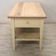 Worktable In Cream Lacquered Poplar Wood, Italy Late 19th Century