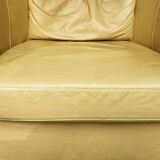 Camel leather club armchair