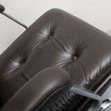 1970s leather chair Drabert darkbrown