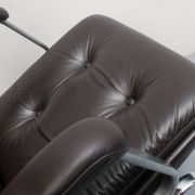 Fauteuil en cuir Drabert marron foncé des années 1970