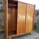 Light oak sliding door wardrobe, 1960