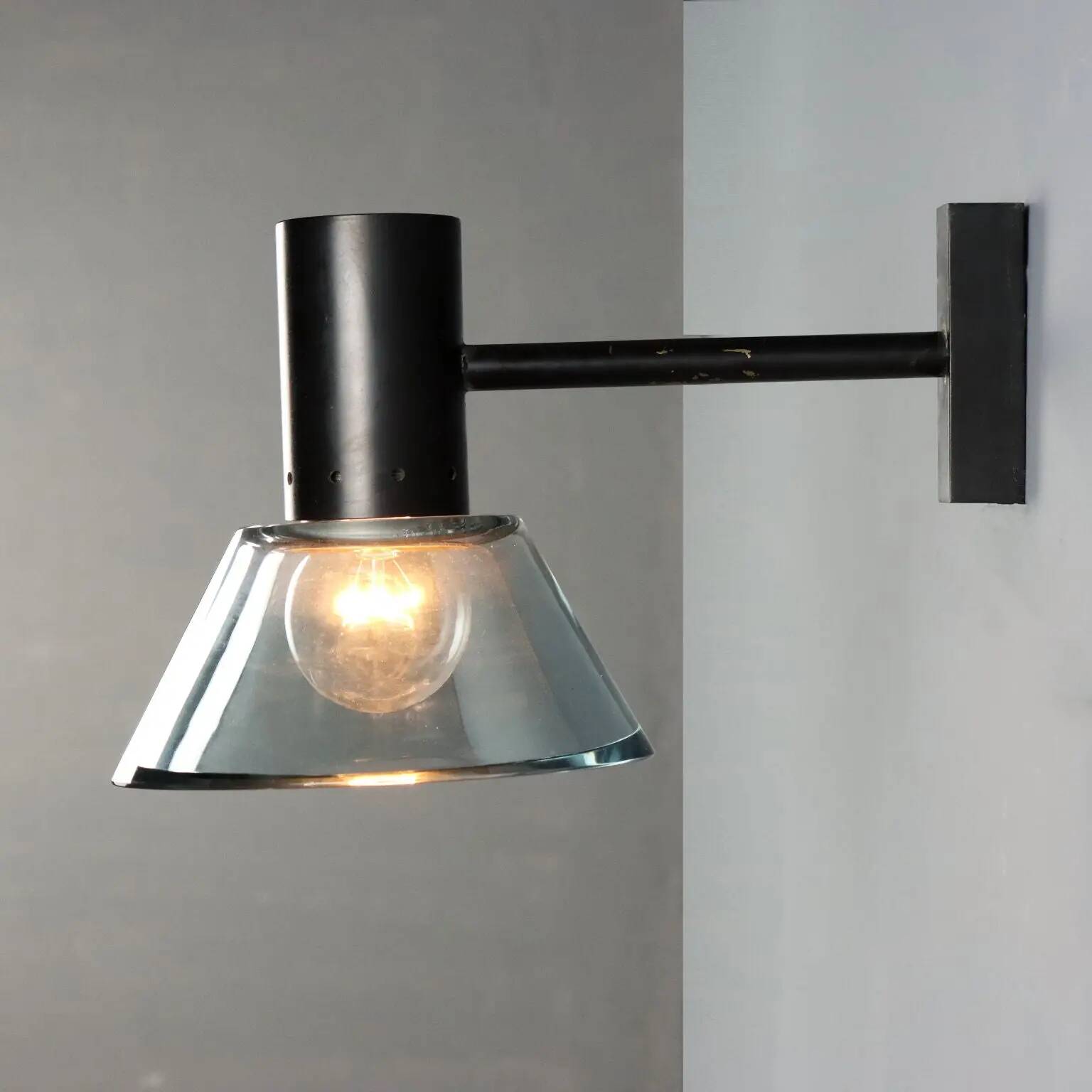 Vintage Murano glass wall sconces, Italian design, 20th century.