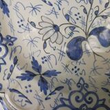 Assiette bleu en terre cuite