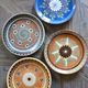 Set of 4 old and artisanal Savoyard plates