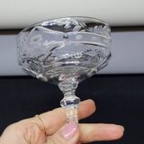 4 Libbey Rock Sharpe Crystal Champagne Coupes