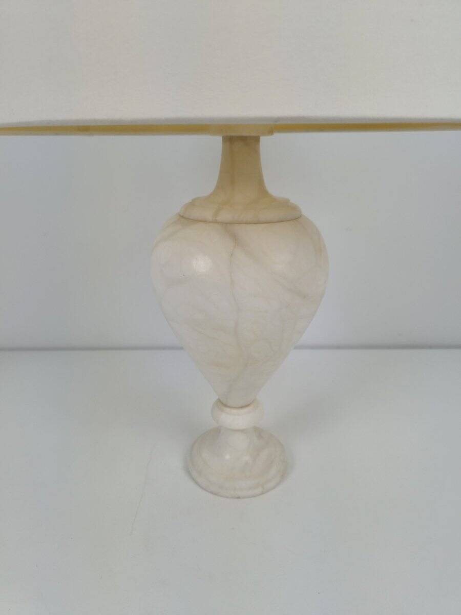 Alabaster Amphora Shaped Mother Table Lamp by Nelson Bloncourt, 1960s