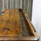 Établi vintage portugais charpentier bois et noir des années 1950
