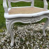 Set of 4 cane armchairs