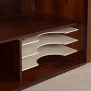 Kai Kristiansen rosewood wall unit with 2 lamps for FM Mobler, Denmark 1960s