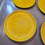 6 Sarreguemines water lily plates
