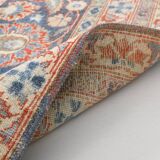 2x7 Navy Blue & Red Persian Runner Rug, 60x208Cm