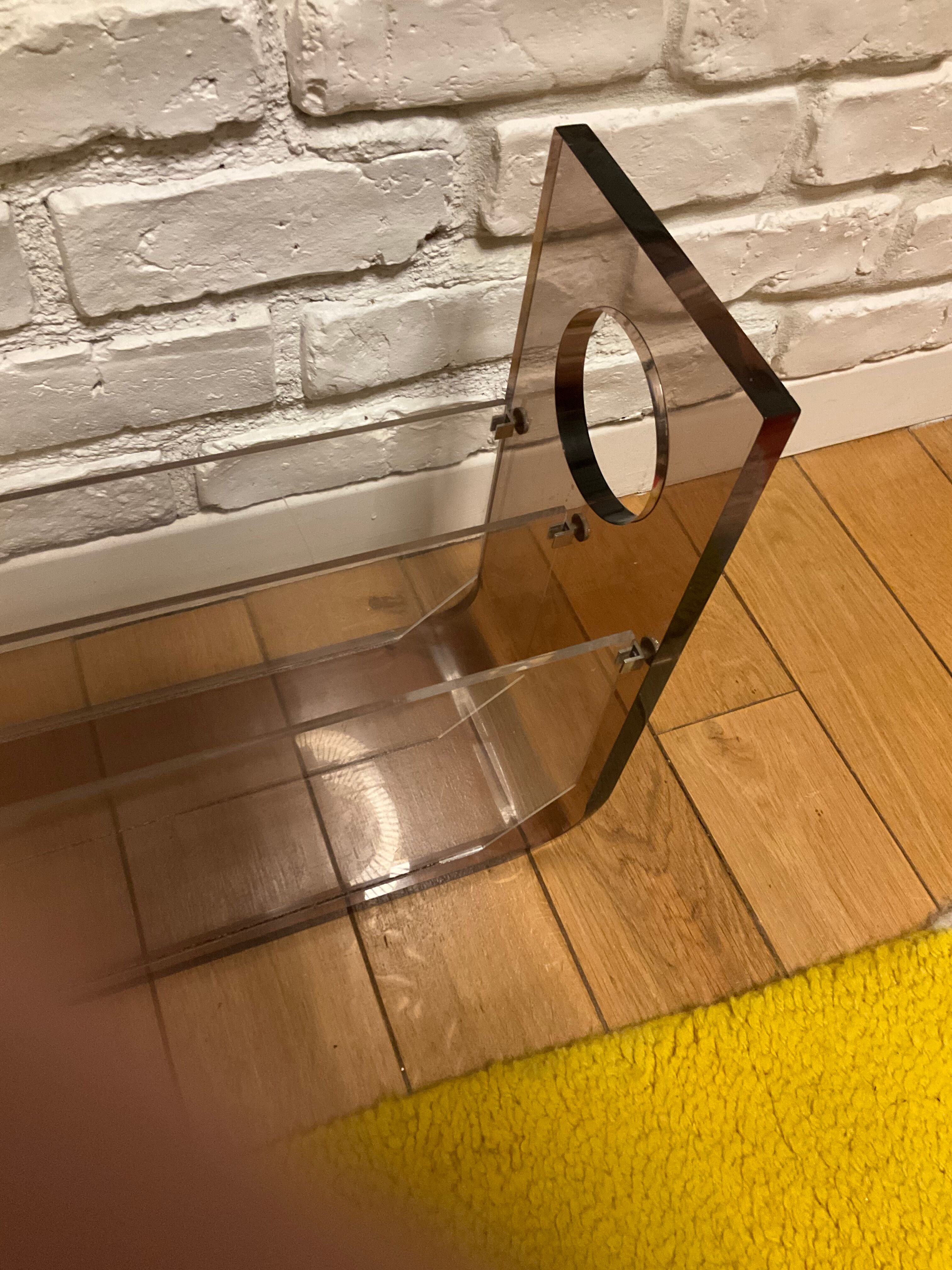 Michel Dumas two-tone plexiglass magazine holder