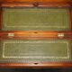Military desk Harrods in Burr Yew wood with leather, country style.