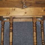 Large six-legged table in Louis Philippe style made of poplar from the 20th century.