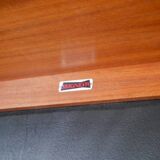 Teak and glass display cabinet, stamped "Seigneur", Scandinavian design, 1960