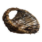 Panier de récolte en osier tressé à la main