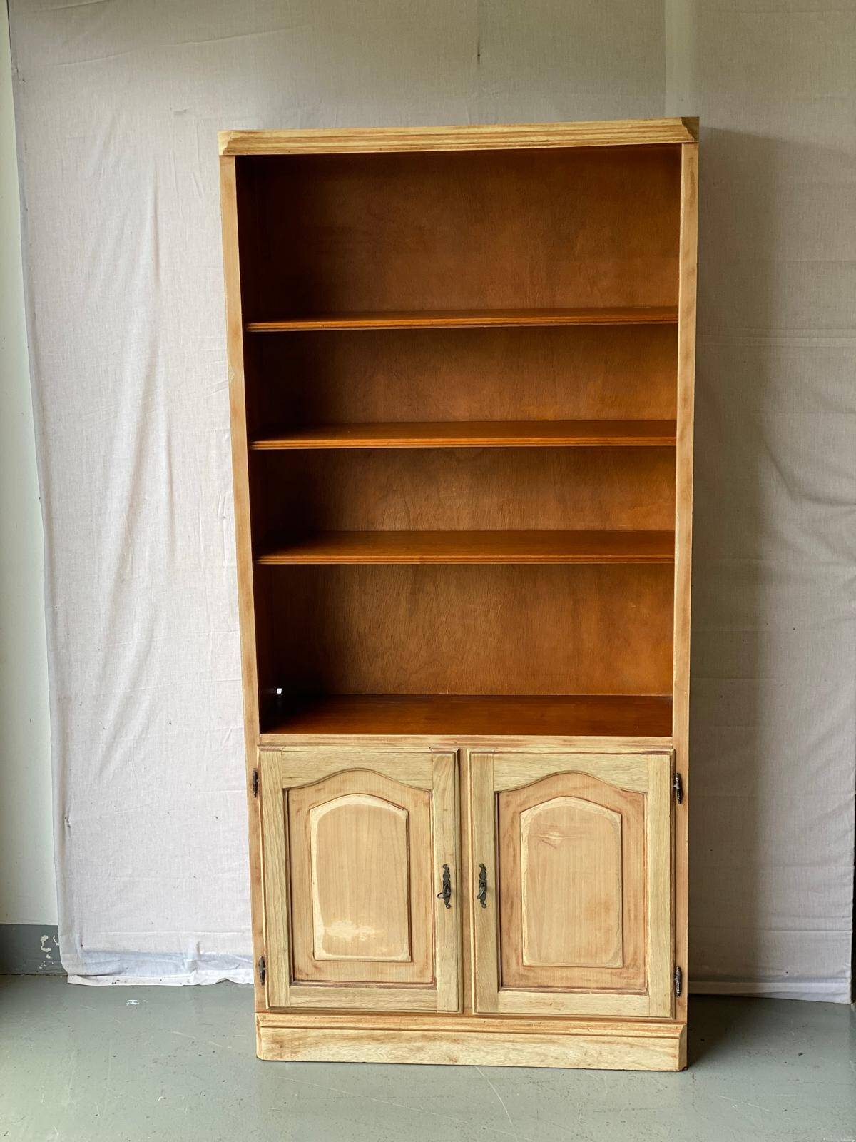 French vintage wooden bookcase