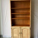 French vintage wooden bookcase