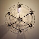 Old chandelier with crystal tassels