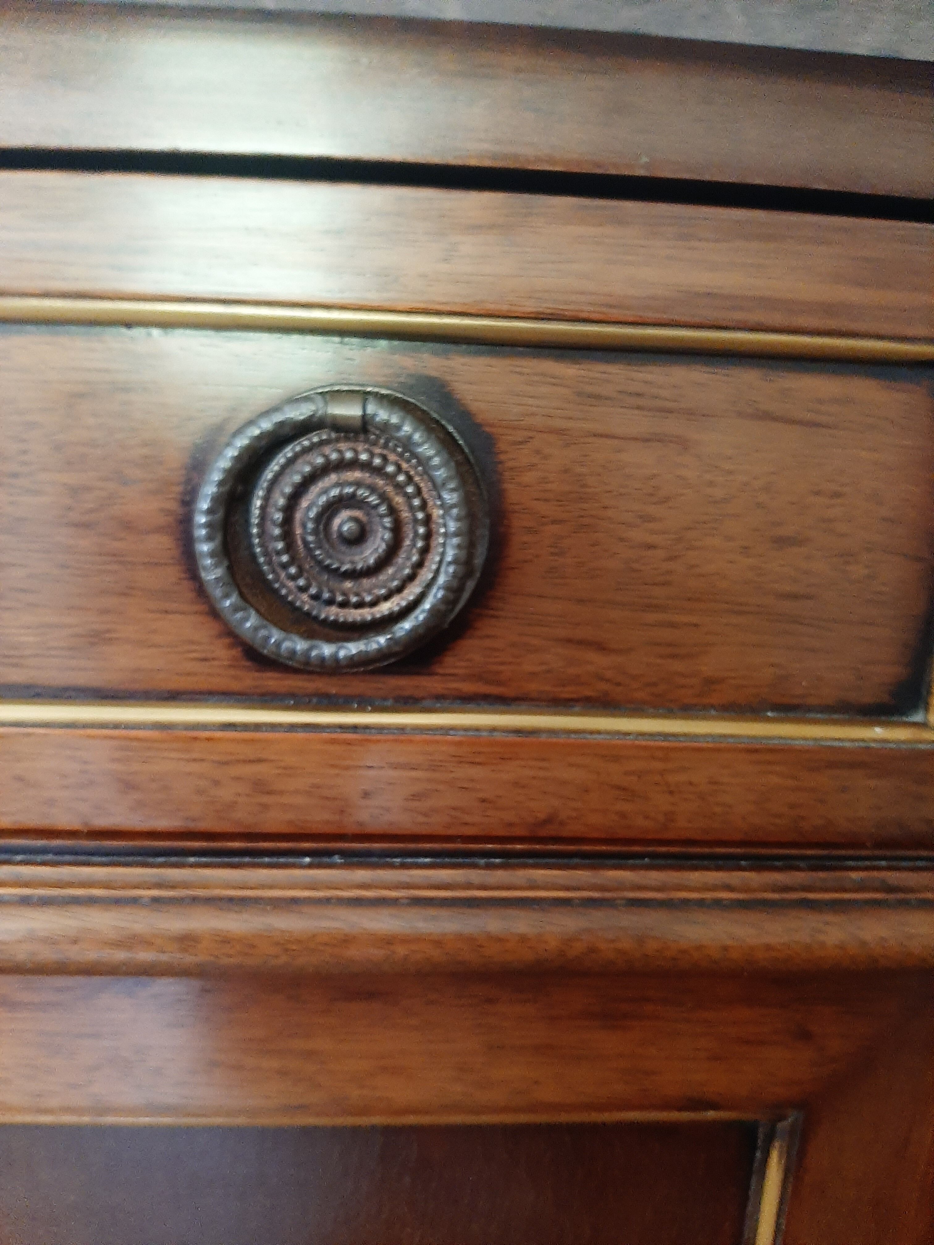 vintage - Small style chest of drawers - Louis XVI marble top with 1 drawer and 2 doors