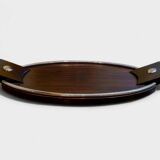 Art Deco Tray – Rosewood & Chrome Steel, circa 1940