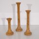 Set of Scandinavian wooden candle holders 1960