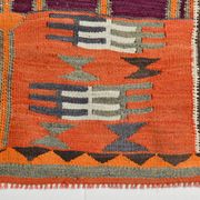 4x12 Kilim Multicolor Rare Size Pattern Kilim Rug, 113x364Cm