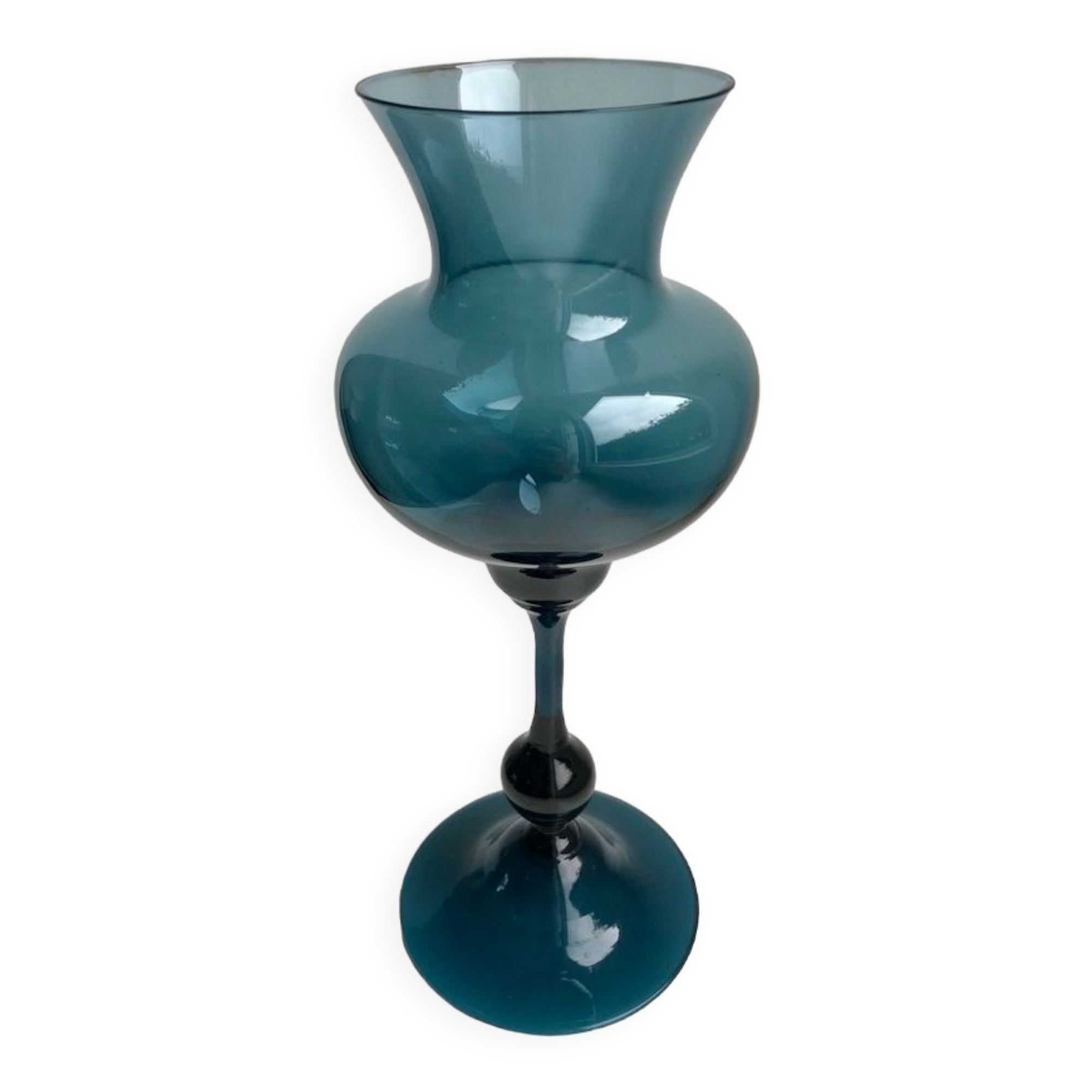 Design vase in smoked glass 70s