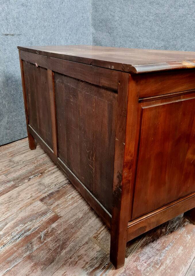 Commode arbalète style Louis XV en merisier massif vers 1900-1920