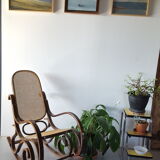 Rocking chair caning and curved wood