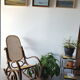 Rocking chair cannage et bois courbé