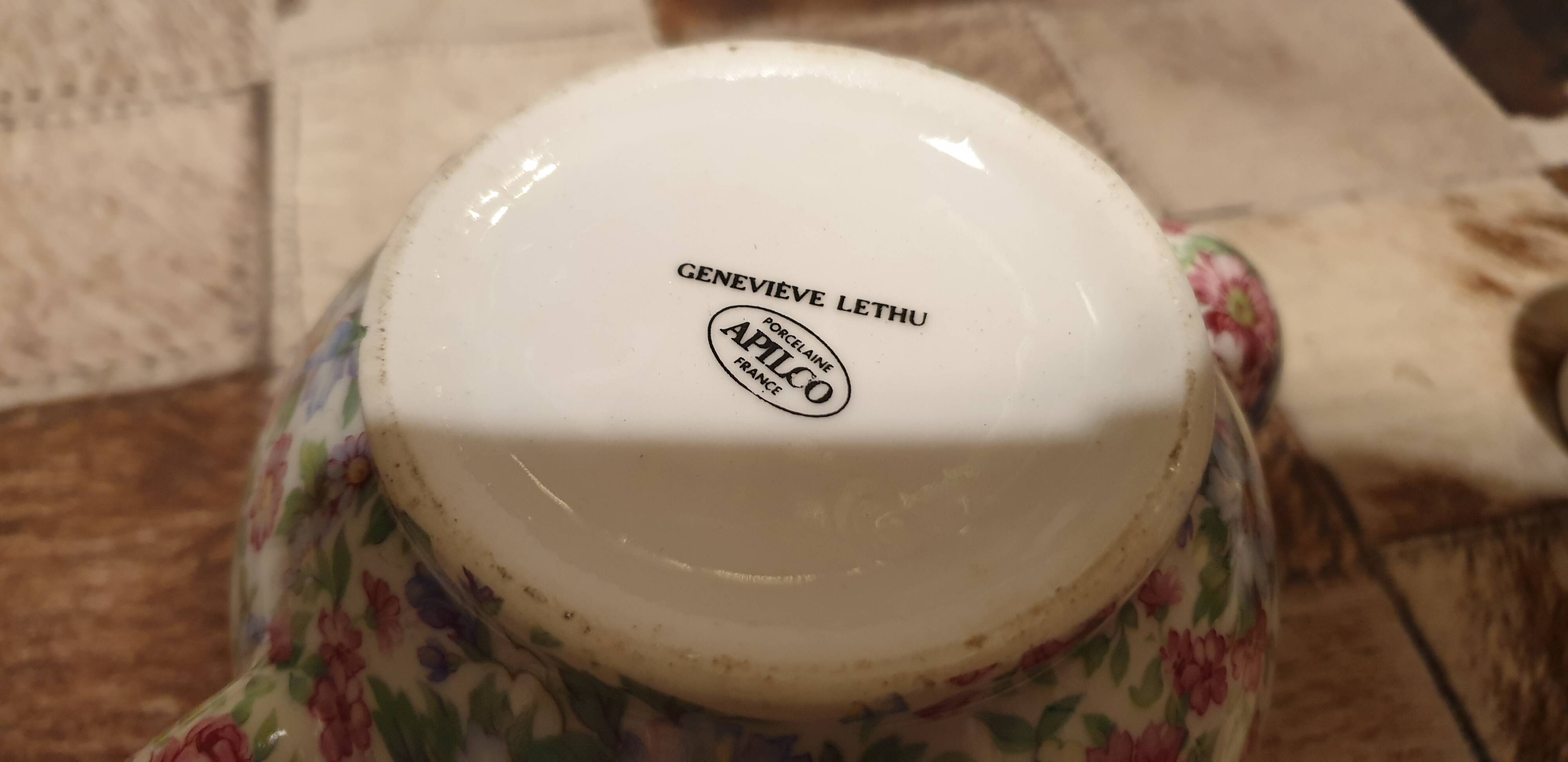 Geneviève Lethu enameled ceramic coffee maker