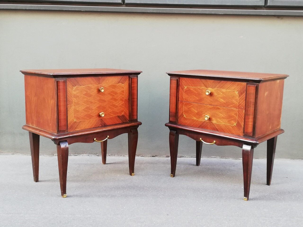 Pair of art deco bedside tables