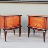 Pair of art deco bedside tables