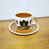 Vintage cup and saucer published by Boch La Louvière