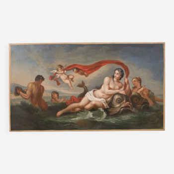 Mythological painting from the 18th century, the Triumph of Galatea