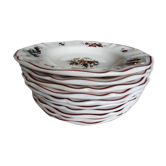 Lot 10 hollow plates sarreguemines marly